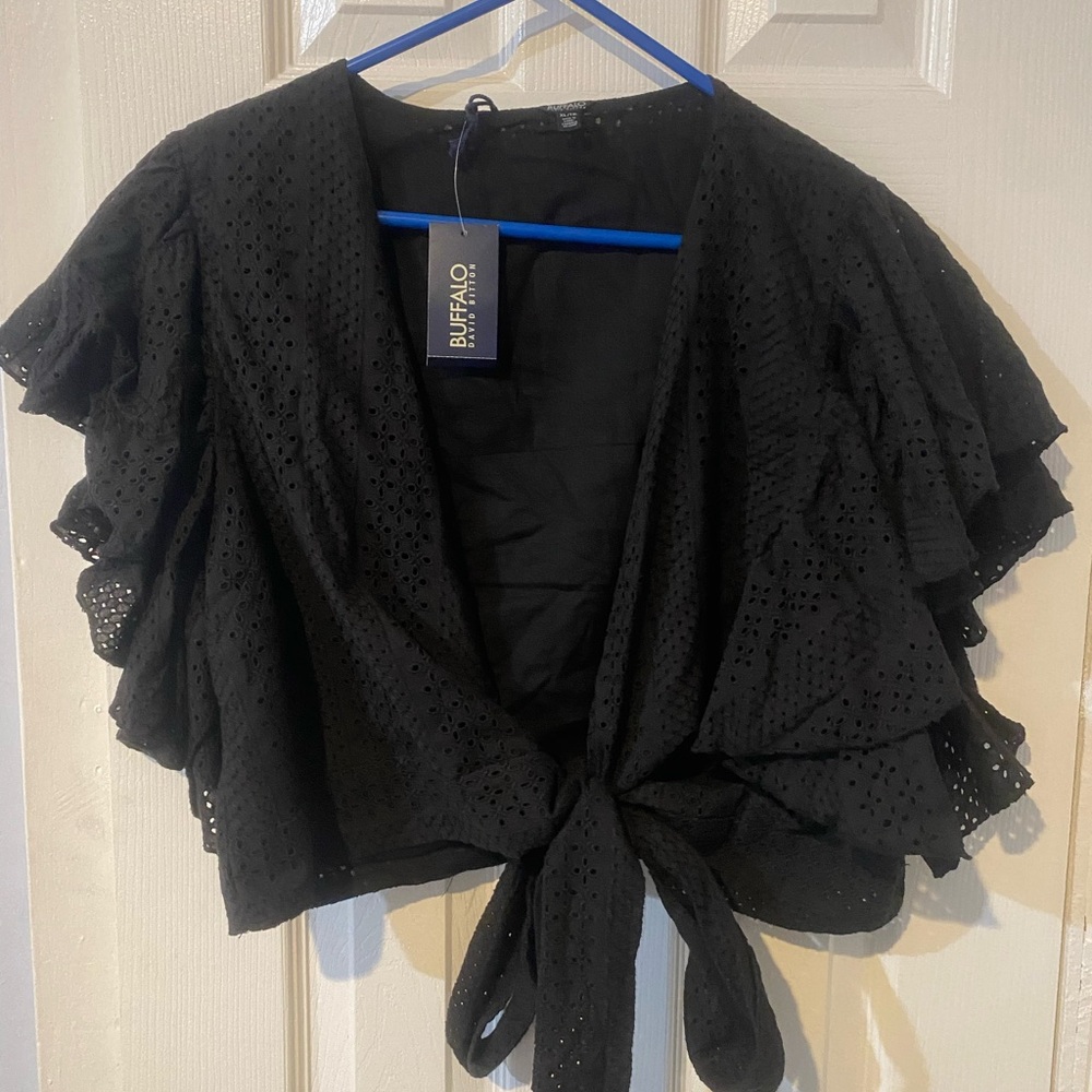 NWT V Neck Kate Wrap Frill Top - Picture 3 of 5